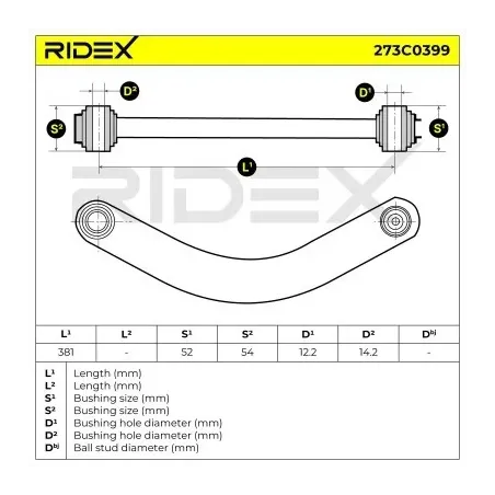 Bras de suspension pour FIAT - 51748740, OPEL - 0423008, SAAB - 13204115, 13230274, VAUXHALL- 13105744 13204115