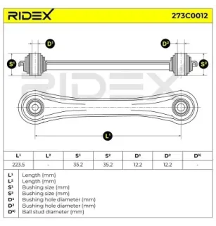 Bras de suspension pour FORD, MAZDA, NISSAN - 55110HA00A, VOLVO- 8646064, 31277675, 30683067, 30666300 30666072