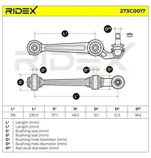 Bras de suspension pour MAZDA- GA6A34300A, GA6A34300D, GA6A34300E, GJ6A34300A, GJ6A34300B, GJ6A34300C, GJ6A34300D