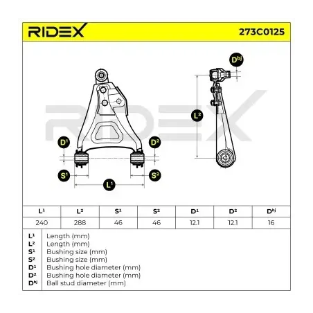 Bras de suspension pour DACIA, NISSAN, RENAULT- 7700310810, 7700313945, 7700420033, 7700425228, 7701474870, 8200123888