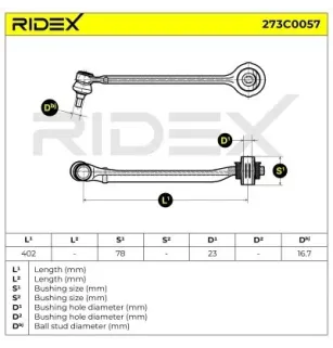 Bras de suspension pour CHRYSLER- 05180607AA, 4782613AC, 4782613AD, 5180607AA, 5180607AB, K04782613AD, K05180607AA K05180607AB