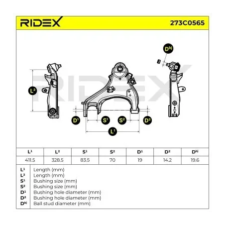 Bras de suspension pour NISSAN- 545012S601, 545012S685, 545012S686, 54501VK300, 54501VK325 54501VK385