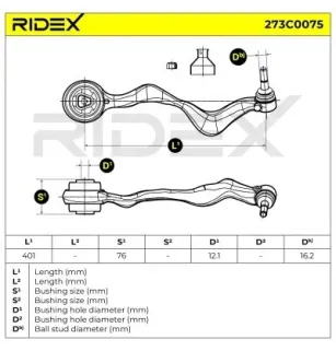 Bras de suspension pour BMW MINI- 31124036270