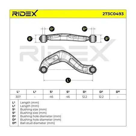 Bras de suspension pour AUDI, SEAT, SKODA VW- 8E0505323M