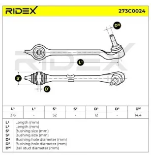 Bras de suspension pour BMW- 1093450, 1094234, 2341296, 31121093450, 31121094234, 31122341296, 31129069568 9069568