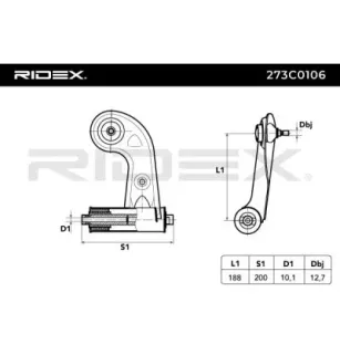 Bras de suspension pour CHRYSLER, MERCEDES-BENZ- 2023301907, 2023303007, 2023303607, 2023304807, 2083300407, 2083301307