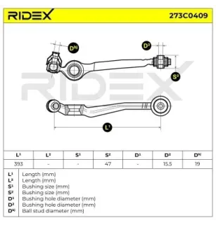 Bras de suspension pour AUDI- 4A0407152