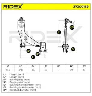 Bras de suspension pour FORD, MAZDA, VOLVO- 30730829, 30760280, 31201181, 31262039, 31277463 31290278