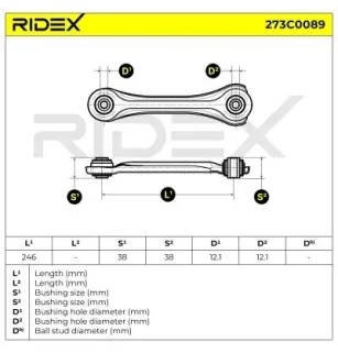 Bras de suspension pour CHRYSLER, MERCEDES-BENZ- 1243504206, 2013503906, 2013504306, 2013504406, 2013504706