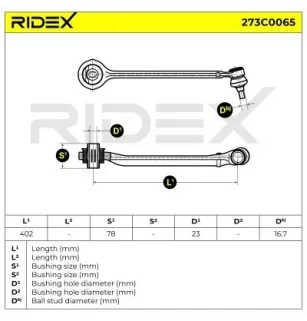 Bras de suspension pour CHRYSLER- 05180606AA, 05180606AB, 4782612AC, 4782612AD, 5180606AA, 5180606AB DA782612AC