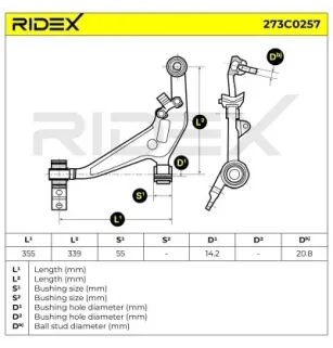 Bras de suspension pour NISSAN- 545018H310 545018H31A