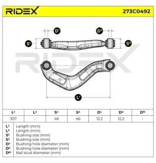 Bras de suspension pour AUDI, AUDI (FAW) SEAT- 3R0505324