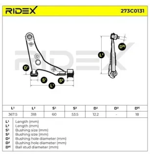 Bras de suspension pour MITSUBISHI PROTON- PW820084