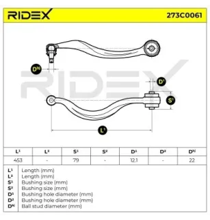 Bras de suspension pour MAZDA- GJ6A34J00, GJ6A34J00B, GJ6A34J00C, GJ6A34J00D, GR1A34J00 GR1B34J00