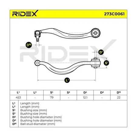 Bras de suspension pour MAZDA- GJ6A34J00, GJ6A34J00B, GJ6A34J00C, GJ6A34J00D, GR1A34J00 GR1B34J00