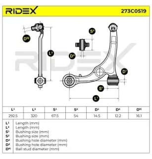 Bras de suspension pour ALFA ROMEO, FIAT LANCIA- 50705083