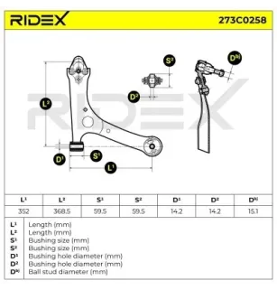 Bras de suspension pour TOYOTA- 4806802020, 4806802030, 4806802070, 4806802080, 4806802100, 4806805070 480680F010