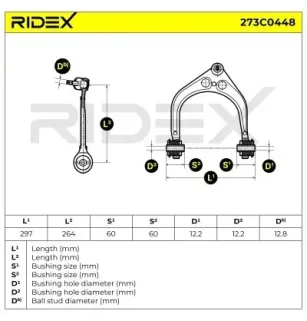 Bras de suspension pour CHRYSLER, DODGE, LANCIA- K68045131AC, K68045131AD K68045131AE