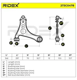 Bras de suspension pour MERCEDES-BENZ- 1683300907, 1683301207, 1683301807, 1683302407, A1683300907, A1683301207