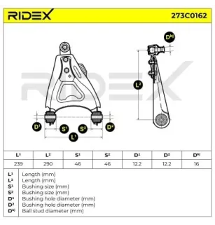 Bras de suspension pour RENAULT- 7700430766 8200737133