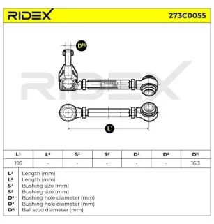 Bras de suspension pour AUDI, SEAT, SKODA VW- 443505352P