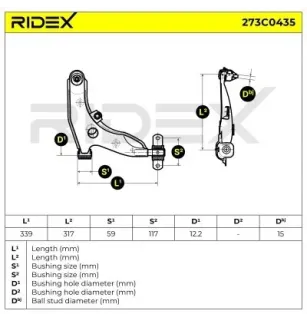 Bras de suspension pour MITSUBISHI, VOLVO- 30821651, 30859605, 3086398, 30863989, 30864209, 30883989, 30887033