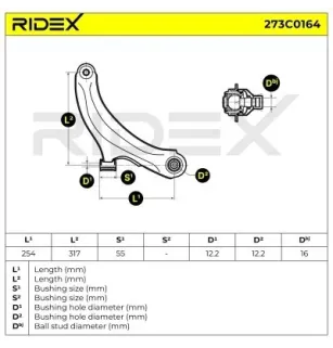 Bras de suspension pour NISSAN, SUZUKI- 54500AX600 54500BC42A