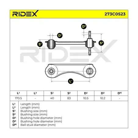 Bras de suspension pour HONDA- 52390SH0A00, 52390SH3000, 52390SH3010, 52390SH3020, 52390SH3030, 52390SH3A00