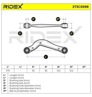 Bras de suspension pour FORD, JAGUAR- C2S35280, C2S39484 C2S9241