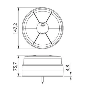 Gyrophare LED Ultra Plat 12/24 Volt