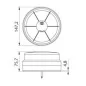 Gyrophare Dasteri DSL 450 Led Ultra Plat 12/24 Volt