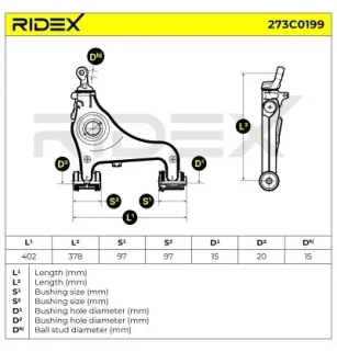 Bras de suspension pour MERCEDES-BENZ- 2103309007, 2103309507, 2103303407, 2103306107, 2103307607, A2103303407