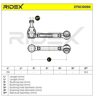 Bras de suspension pour AUDI, SEAT, SKODA VW- 443505351P