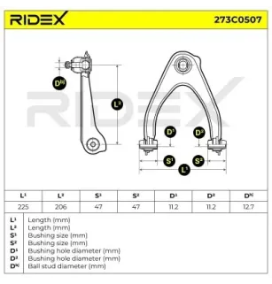 Bras de suspension pour HONDA- 51450S10010 51450S10020