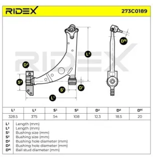 Bras de suspension pour AUDI, SEAT, SKODA, VW- 1K0407151Q, 1K0407151P, 1K0407151AA, 1K0407151AH, 1K0407151AE