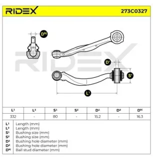 Bras de suspension pour MERCEDES-BENZ MERCEDES-BENZ (BBDC)- 2043306811