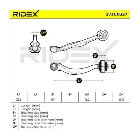 Bras de suspension pour MERCEDES-BENZ MERCEDES-BENZ (BBDC)- 2043306811