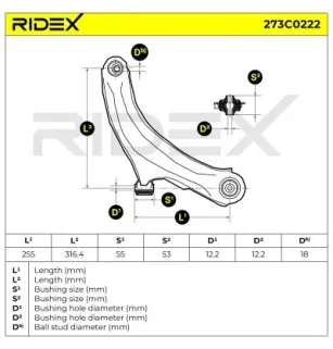 Bras de suspension pour RENAULT- 8200346942, 8200615058 8200744092