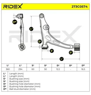 Bras de suspension pour SUZUKI- 4520160G00, 4520160G00000, 4520163G01 4520163G01000