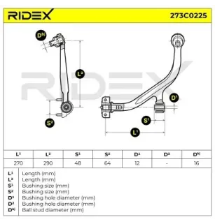 Bras de suspension pour ALFA ROMEO, CHEVROLET, CITROËN, OPEL, PEUGEOT, VAUXHALL- 13280211, 13318887, 22792991