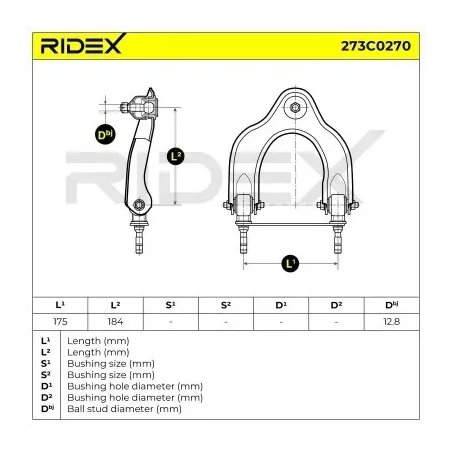 Bras de suspension pour HONDA, ROVER- GSJ486, RBJ102120 RBJ102121