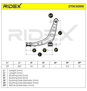 Bras de suspension pour ALFA ROMEO, FIAT LANCIA- 7636995