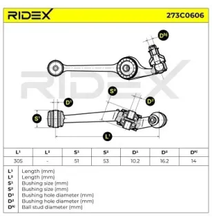 Bras de suspension pour FORD, FORD USA HONDA- 51460S10020