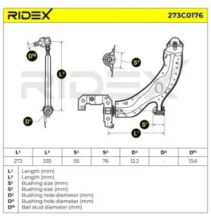 Bras de suspension pour ALFA ROMEO, FIAT LANCIA- 46777742