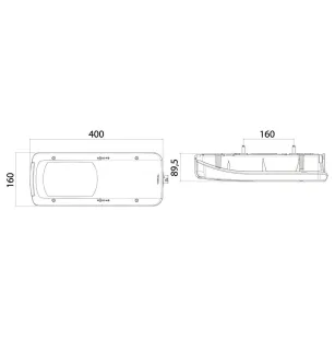 LC8 - Fanale posteriore sinistro, EPP e connettore HDSCS laterale a 8 vie DAF vignal 155100