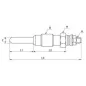 Bujía de precalentamiento 12V, Kubota 19077-65510, Y716RS