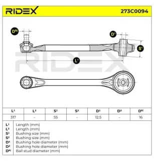 Bras de suspension pour AUDI- 4D0407505A, 4D0407505B, 4D0407505D, 4D0407505F, 4D0407505H 4D0407505J