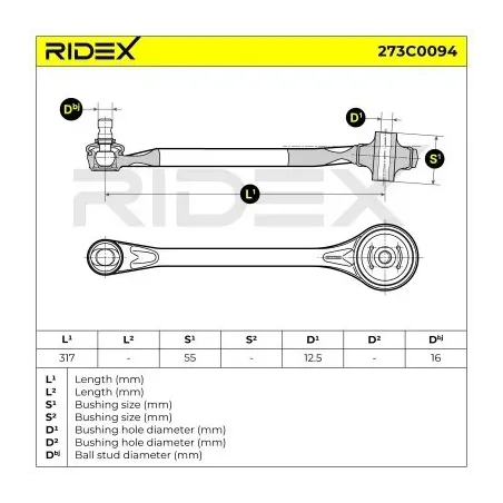 Bras de suspension pour AUDI- 4D0407505A, 4D0407505B, 4D0407505D, 4D0407505F, 4D0407505H 4D0407505J