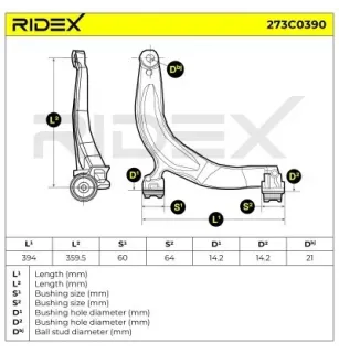 Bras de suspension pour VW- 7H0407152E, 7H0407152F, 7H0407152G, 7H8407152B 7H8407152