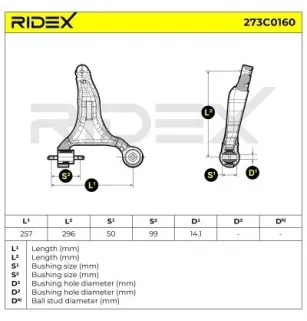 Bras de suspension pour VOLVO- 30635232, 30736388, 36012460, 36051005, 8623960, 8646374 8649546